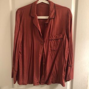 Vintage silk button up top